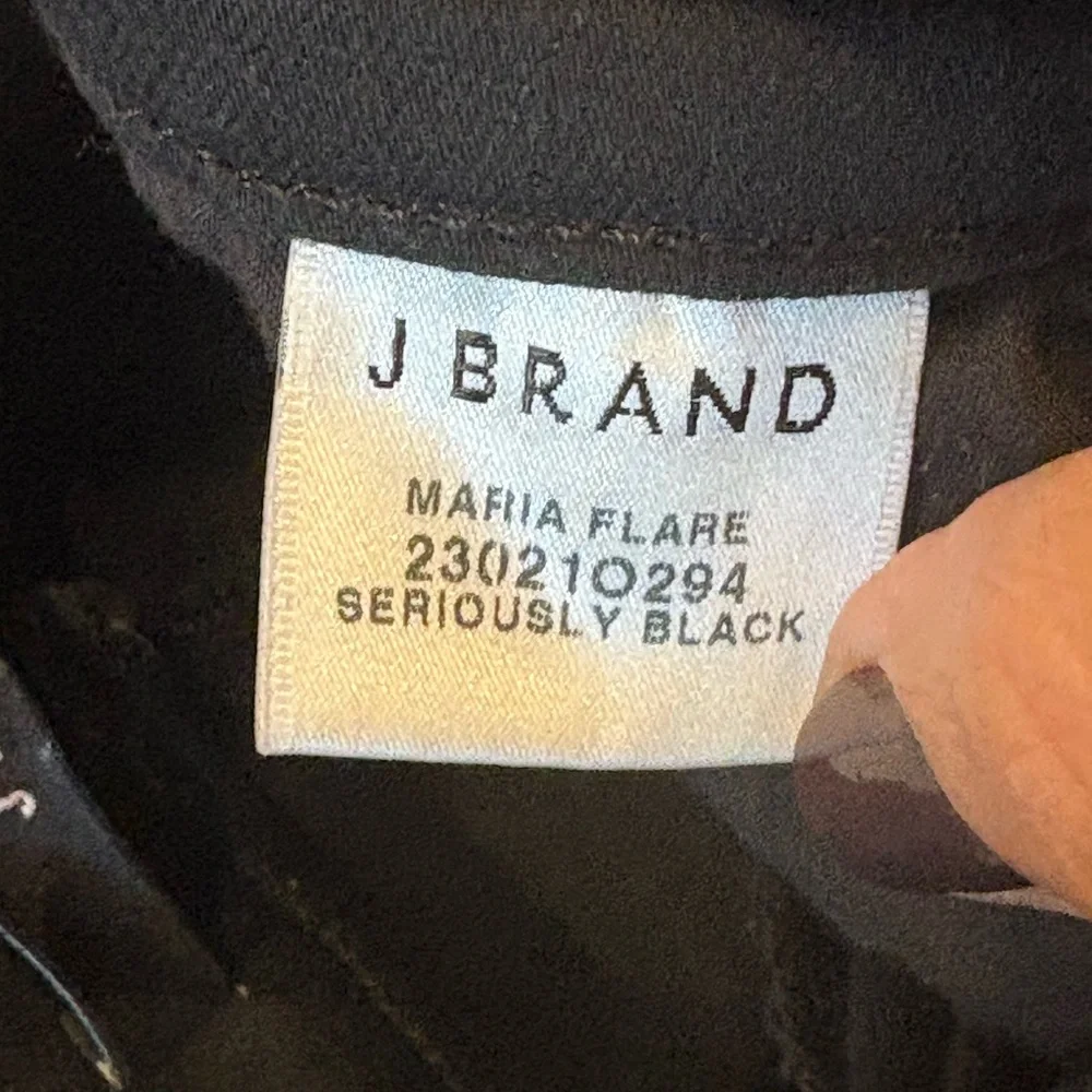 J Brand Maria High Rise Flare Jeans in Jet Black inseam 34 - Picture 10 of 14